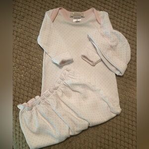 The Beaufort Bonnet Company Pink Dot Baby Day Gown